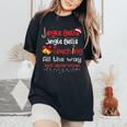 Jingle Bells Jingle Bells Teaching All The Way Xmas Teacher Women's Oversized Comfort T-Shirt Black