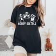 Teacher Saying Heavy Metals Rocks Chemistry Music Love Women's Oversized Comfort T-Shirt Black