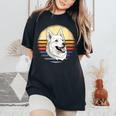 White Shepherd Vintage White German Shepherd Women's Oversized Comfort T-Shirt Black