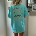Butterfly Vintage My Son-In-Law Is My Favorite Child Family Women's Oversized Comfort T-Shirt Back Print Chalky Mint