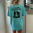 Y'all Need Groundwork Horse Equestrian Western Women's Oversized Comfort T-Shirt Back Print Chalky Mint