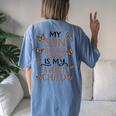 Butterfly Vintage My Son-In-Law Is My Favorite Child Family Women's Oversized Comfort T-Shirt Back Print Blue Jean