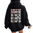12 Days Of Peds Nurse Christmas Pediatrics Clinic Staff Women Oversized Hoodie Back Print Black