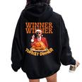 Donald Trump Winner Chicken Dinner President Trump Women Oversized Hoodie Back Print Black