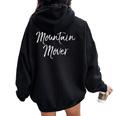 Faith Can Move Mountains Quote Prayer Warrior Mountain Mover Women Oversized Hoodie Back Print Black