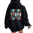 Nicu Christmas Nicu Nurse Xmas Neonatal Intensive Care Unit Women Oversized Hoodie Back Print Black