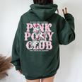 Cute Pink Girl Pony Club I'm Gonna Keep On Dancing Women Oversized Hoodie Back Print Forest