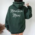 Faith Can Move Mountains Quote Prayer Warrior Mountain Mover Women Oversized Hoodie Back Print Forest