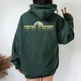 Forest Trees Nature Outdoors Retro Vintage Graphic Women Oversized Hoodie Back Print Forest