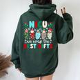 Nicu Christmas Nicu Nurse Xmas Neonatal Intensive Care Unit Women Oversized Hoodie Back Print Forest
