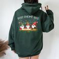 Poly-Gnome-Ials Math Teacher Pun Algebra Polynomial Women Oversized Hoodie Back Print Navy Blue