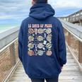 12 Days Of Peds Nurse Christmas Pediatrics Clinic Staff Women Oversized Hoodie Back Print Navy Blue