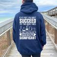 Statistics Science Pun For Chemistry Women Oversized Hoodie Back Print Navy Blue
