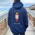 Nutcracker Long Live The Mouse Queen Rat Queen Dancer Dance Women Oversized Hoodie Back Print Navy Blue