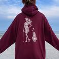 Golf Snowflake Merry Christmas Snowflakes Women Golfer Women Oversized Hoodie Back Print Maroon
