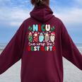 Nicu Christmas Nicu Nurse Xmas Neonatal Intensive Care Unit Women Oversized Hoodie Back Print Maroon