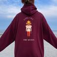 Nutcracker Long Live The Mouse Queen Rat Queen Dancer Dance Women Oversized Hoodie Back Print Maroon