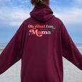 Oh What Fun It Is To Be Mama Christmas Family Matching Xmas Women Oversized Hoodie Back Print Maroon