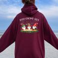 Poly-Gnome-Ials Math Teacher Pun Algebra Polynomial Women Oversized Hoodie Back Print Maroon
