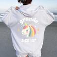 Grande Soeur Bébé Licorne Pour Fille Sweat à capuche oversize pour femme avec imprimé dans le dos White
