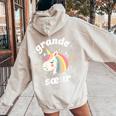 Grande Soeur Bébé Licorne Pour Fille Sweat à capuche oversize pour femme avec imprimé dans le dos Sand