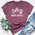 Teacher Saying Heavy Metals Rocks Chemistry Music Love Bella Canvas T-shirt Heather Maroon