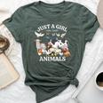 Just A Girl Who Loves Animals For Girls Who Love Animals Bella Canvas T-shirt Heather Forest