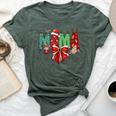 Christmas Mama Coquette Bow Mama Claus Christmas Tree Cake Bella Canvas T-shirt Heather Mauve