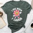 Saying I Pee When I Laugh Flower Fun Pun Gag Men Bella Canvas T-shirt Heather Mauve
