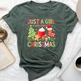 Just A Girl Who Loves Christmas Holiday Vibes Xmas Bella Canvas T-shirt Heather Mauve