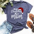 First Christmas As A Mom Family Matching New Mommy Xmas Bella Canvas T-shirt Heather Forest