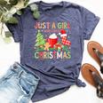 Just A Girl Who Loves Christmas Holiday Vibes Xmas Bella Canvas T-shirt Heather Forest