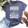 Statistics Science Pun For Chemistry Bella Canvas T-shirt Heather Navy