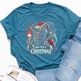 Goth Santa Claus Gothic For Krampus Ugly Christmas Bella Canvas T-shirt Heather Navy
