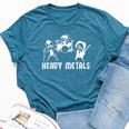 Teacher Saying Heavy Metals Rocks Chemistry Music Love Bella Canvas T-shirt Heather Navy
