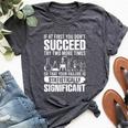 Statistics Science Pun For Chemistry Bella Canvas T-shirt Heather Dark Grey