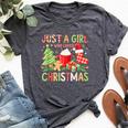 Just A Girl Who Loves Christmas Holiday Vibes Xmas Bella Canvas T-shirt Heather Deep Teal
