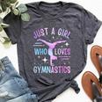 Just A Girl Who Loves Gymnastics Gymnast Gymnastics Girls Bella Canvas T-shirt Heather Deep Teal