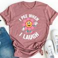 Saying I Pee When I Laugh Flower Fun Pun Gag Men Bella Canvas T-shirt Heather Dark Grey