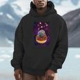 Cute Monkey In Outer Space Snow Monkey In Space Tee Unisex Hoodie