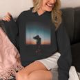 Beautiful Silhouette Sunset Lantern Festival Desert Freedom Unisex Hoodie