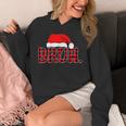Bruh Christmas Plaid Teens Boys Kids Xmas Pajamas Unisex Hoodie