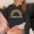 A Queer Vision Rainbow Gender Neutral Pride Androgyny Unisex Hoodie