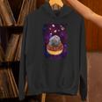Cute Monkey In Outer Space Snow Monkey In Space Tee Unisex Hoodie