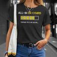 All-In En Cours Poker Humour Cadeau Poker Homme Tapis Jetons T-Shirt Cadeaux pour elle