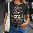 Camping Frauen Mit Wohnmobil Haben Die Besten Männer Camper T-Shirt Geschenke für Sie