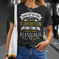 With Clarinettist Musician Das Ist So Ein Klarinetten Ding T-Shirt Geschenke für Sie