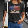 Cowboy Horse Riding Us American Flag 4Th Of July Rodeo Men T-Shirt Gifts for Her