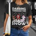 Dabbing Santa Clause Reindeer Unicorn Xmas Dabbing T-Shirt Gifts for Her