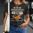 Damen Bartagamen Sachen Ist So Ein Bartagame Ding Bartagame Mit-Ausschnitt T-Shirt Geschenke für Sie